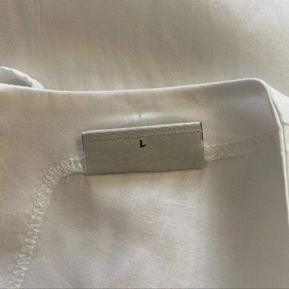 Noisy May Crisp white shirt open back sexy Large (check measurements) EUC - Picture 8 of 11